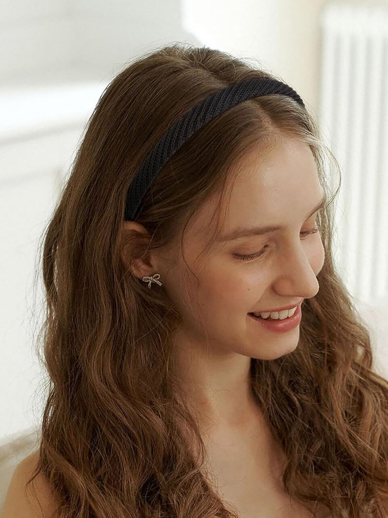 AIBFRID Headbands for Women Thin Knitted Hairbands Fashion Non Slip Headband for Women's Hair Cute Solid Colors Hair Accessories 4 PCS - Image 4